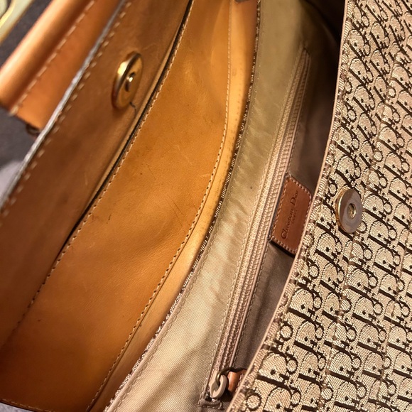 Christian Dior Brown Monogrammed Street Chic Bag Tan Leather pre-owned - Picture 10 of 13